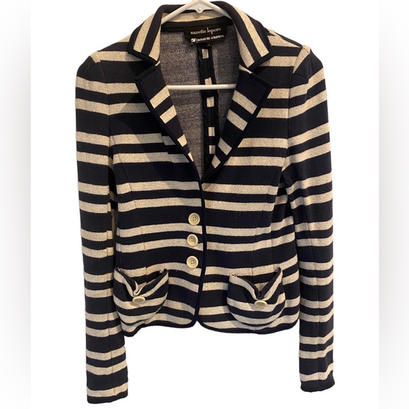 Nanette Lepore, Bergdorf Goodman, relaxed striped blazer, size Small - Picture 2 of 8